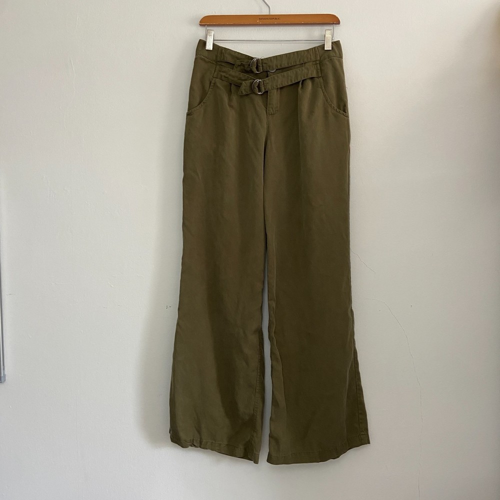 Olive Green Flowy Free People Pants